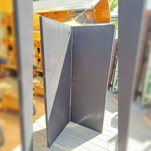 Biombo Acústico Dos Cuerpos Gris Perla LIQ